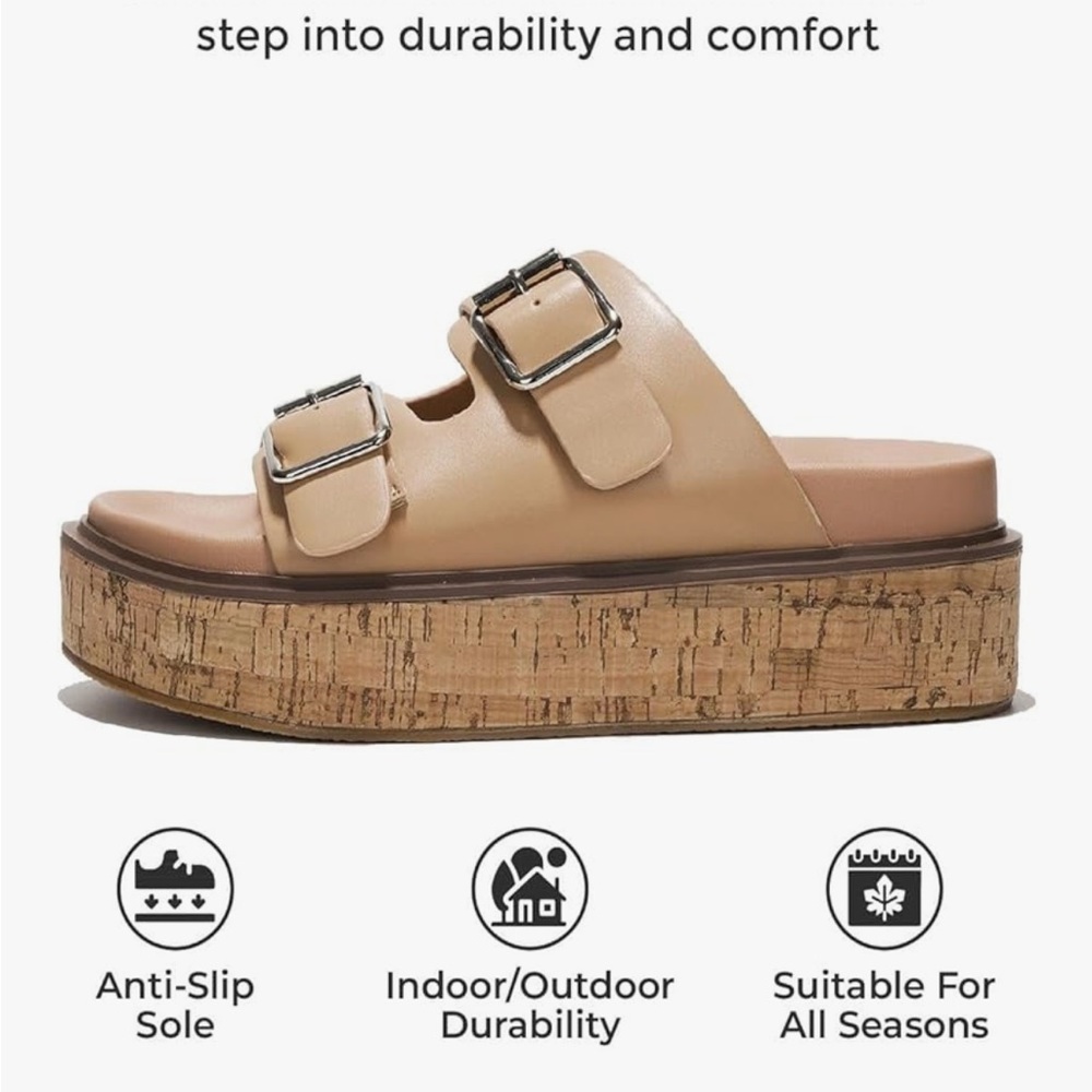 Project Cloud Memory Foam Vegan Platform Wedge Sa… - image 3
